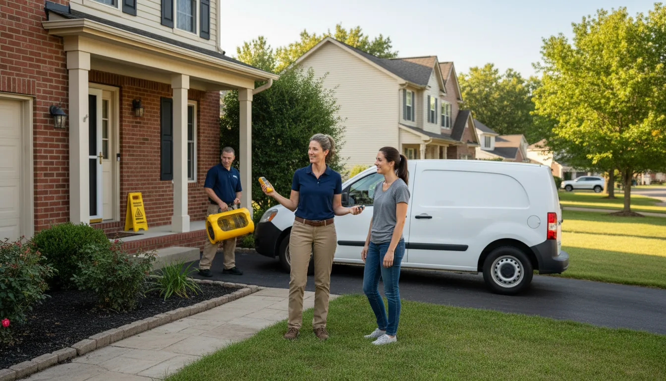 Water restoration image for Dehumidification And Cleanup Services in Dubois, IN